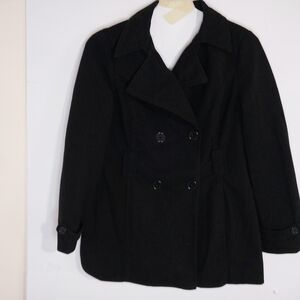 Classic Black Women's Peacoat